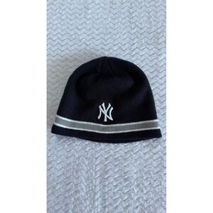 47 Twins New York Yankees Beanie Navy Blue Striped Knit Skull Cap OSFA 4556